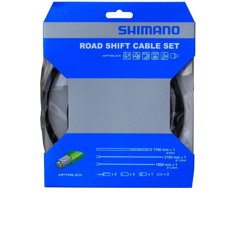 SHIMANO SHIMANO Schaltzug-Set Road OPTISLICK Schaltzug - für Rennradschaltungen, Schwarz