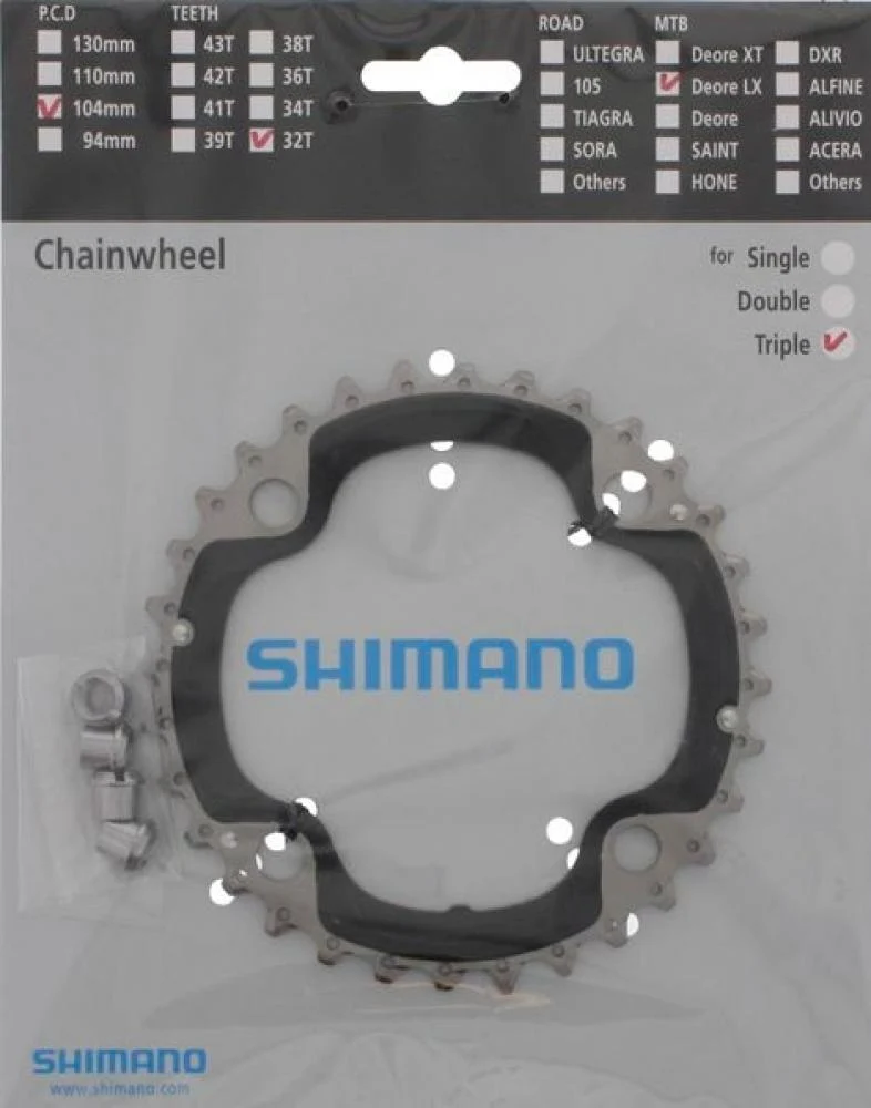 SHIMANO SHIMANO Kettenblatt SLX FC-M590-10 32 Zähne - präziser Antrieb für 10-fach Schaltungen