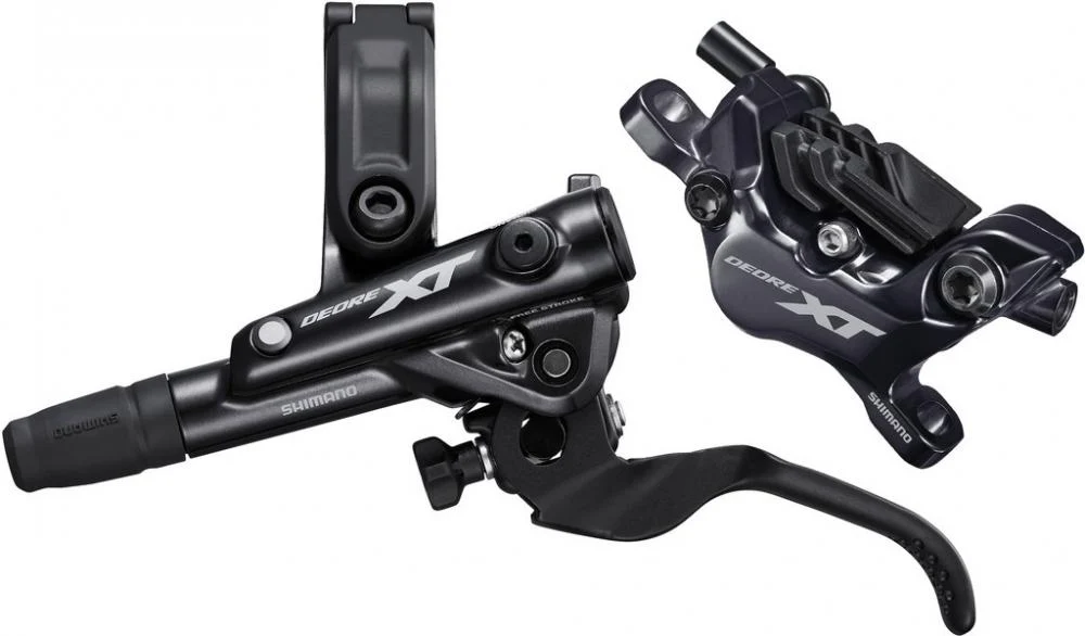 Shimano Deore XT BR-M8120/BL-M8100 Scheibenbremse vorn links - kraftvolle 4-Kolben-Performance ScheibenbremsenHydraulisch – Hauptansicht