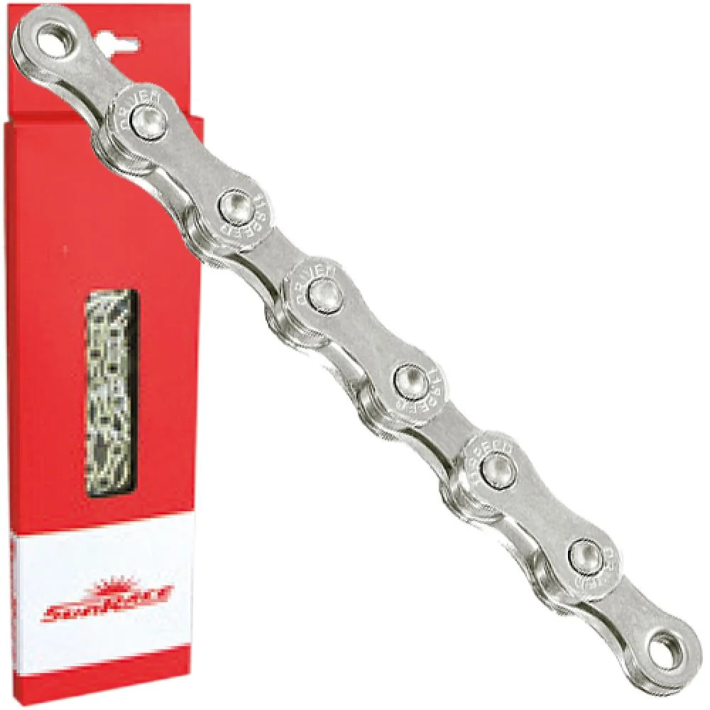 SunRace SunRace CN11A Kette 11-fach 116 Glieder - Fahrradkette mit Easy-Link-Kettenschloss, Silber