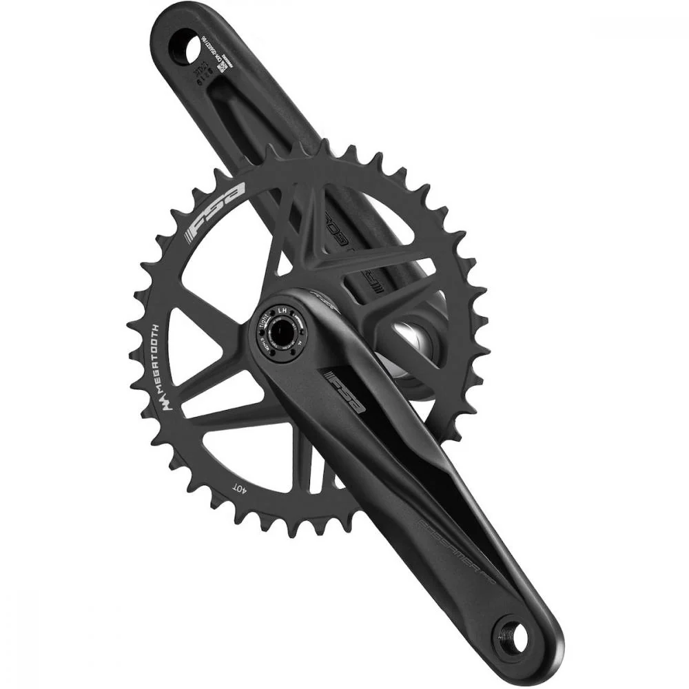 FSA FSA Kurbelgarnitur Gossamer Pro MegaExo AGX+ 172,5 mm Schwarz - steife und leichte 1x-Lösung
