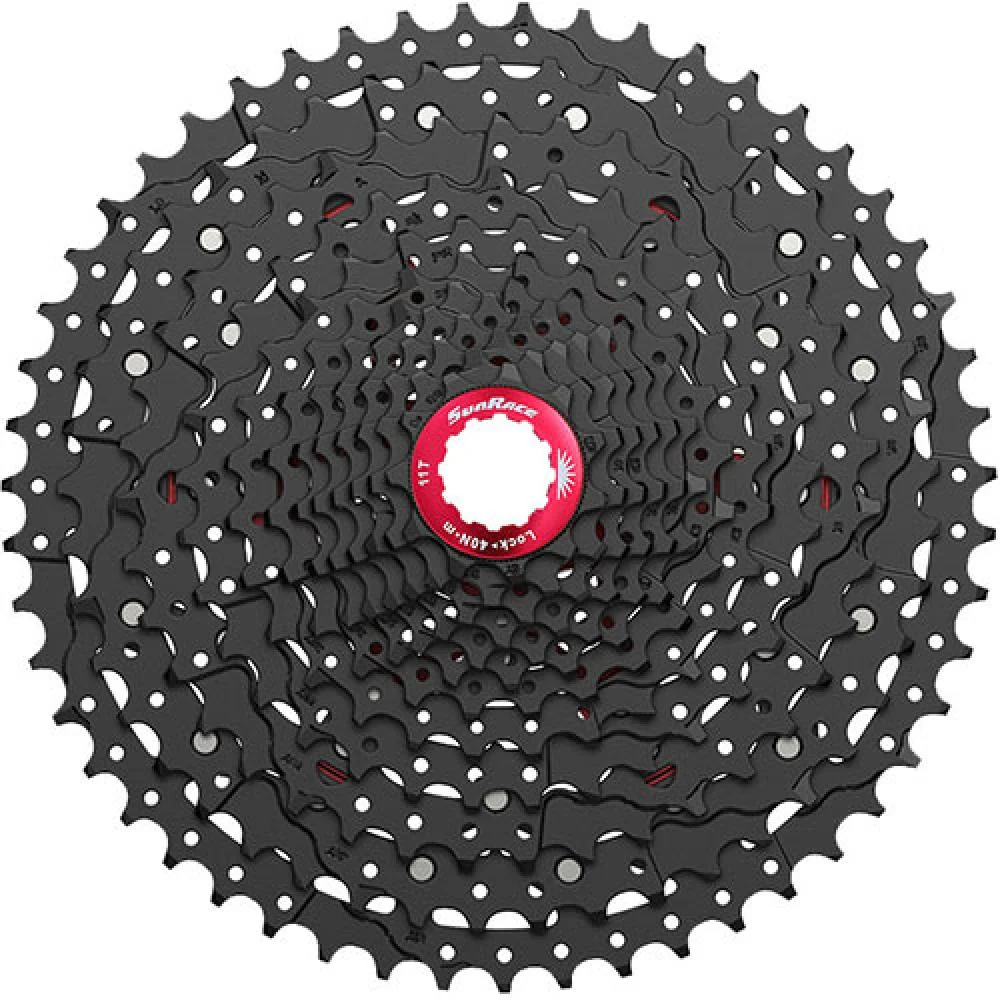 SunRace CSRZ800 Kassette 12-fach 11-42T Schwarz/Rot – Hauptansicht