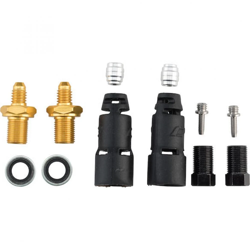 Jagwire Pro Quick-Fit Adapterset für SRAM/AVID Hydraulikbremsen - Schwarz/Gold Bremsenzubehoer – Hauptansicht