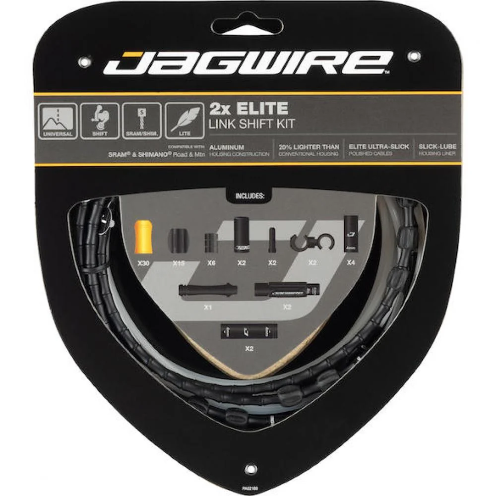 Jagwire Jagwire Schaltzugset Road & Mountain Elite Link 2x Universal Schwarz