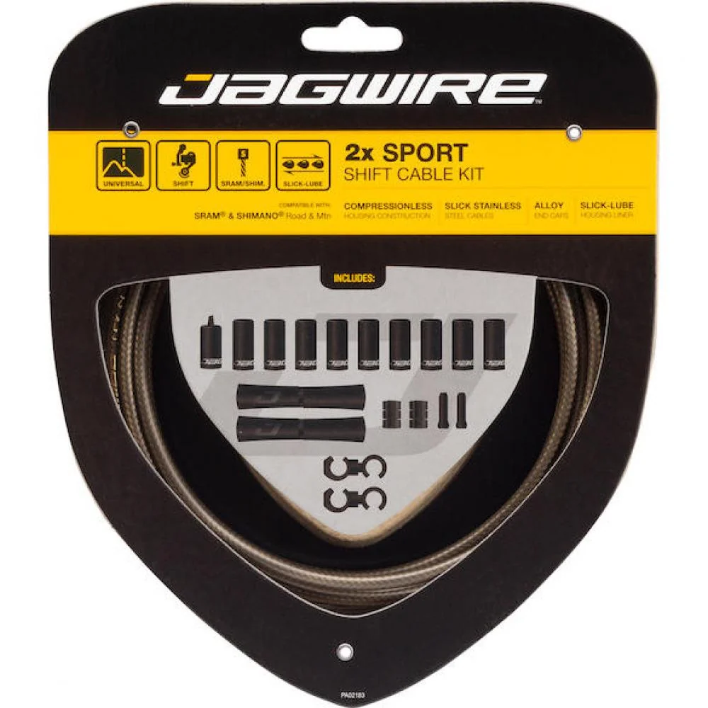 Jagwire Jagwire Schaltzugset Road & Mountain Sport Universal-Länge Carbon/silber