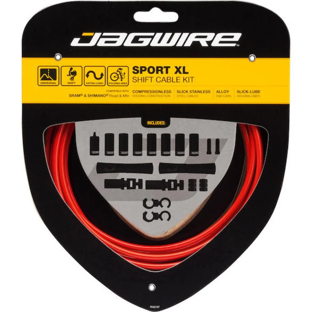 Jagwire Jagwire Sport XL Schaltzugset Road & Mountain Rot - Universal-Kompatibilität
