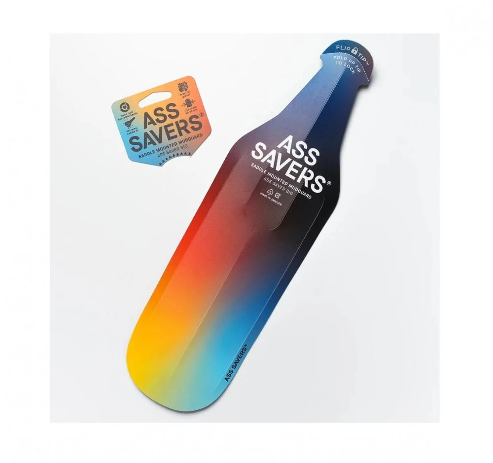 ASSSAVERS Ass Savers ASB-1 Big Spritzschutz Hinterrad  flexibler Steckschutz für MTB & Gravel, extra breit für maximale Nässeabwehr, werkzeuglose Montage, schwarz