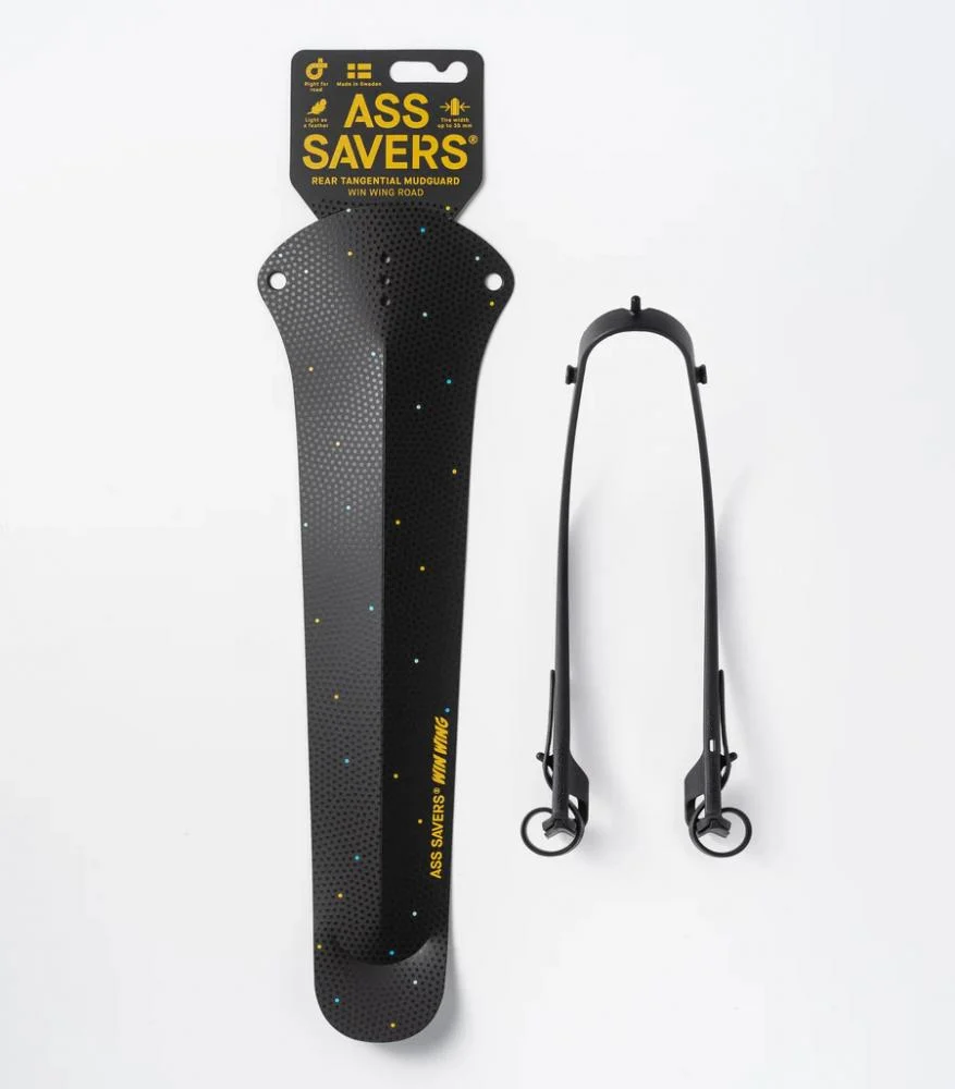 Ass Savers Win Wing 2 Road Praline: Ultraleichter, werkzeugloser Hinterrad-Spritzschutz für Rennräder bis 35 mm Reifenbreite, 375 x 85 mm, einfache Montage – Hauptansicht