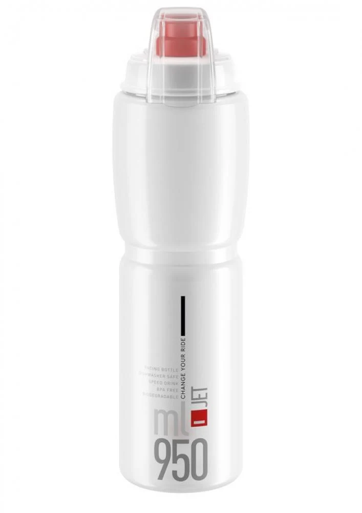 Elite Elite Trinkflasche Jet Plus 950 ml klar rot