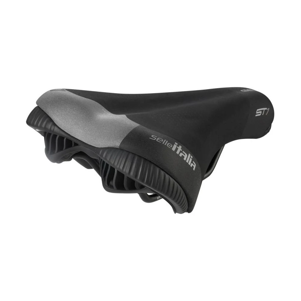 SELLEITALIA Selle Italia ST 1 L1 City-/Commuter-Sattel 166×261 mm FeC-Alloy Gestell Soft-Tek Bezug Light-Gel Hi-Viz