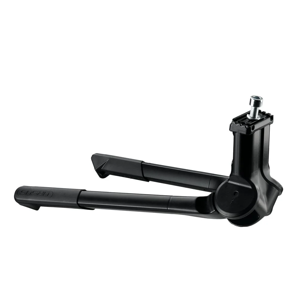 Ursus Ursus Zweibeinständer JUMBO EVO, Aluminium, 28", H=300 mm, schwarz, bis 80 kg belastbar, mit Tretkurbelschutz, ideal für E-Bikes und Transporträder