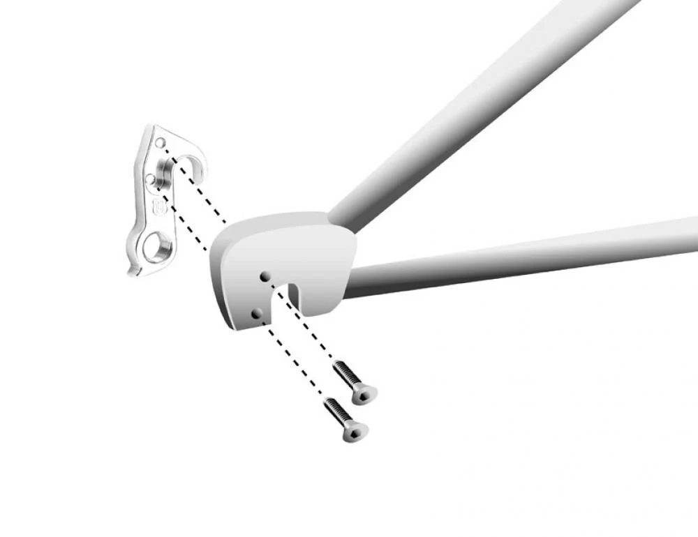 Marwi Marwi Schaltauge GH-270 für Canyon Ultimate CF SLX/EVO/SL 2016-2020, Aluminium, inkl. Schrauben, silber – Bild 2