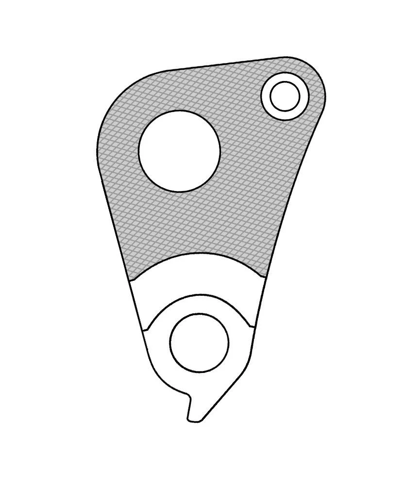 Marwi Marwi Schaltauge GH-302 mit Schrauben - Alu-Ausfallende für Specialized, 1 Schraube, Silber – Bild 3