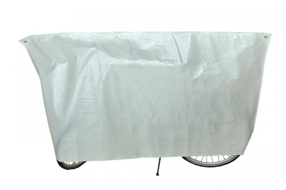 VKInternational VK International Fahrradschutzhülle VK Fahrradschutzhülle Classic â Robuste weiße Abdeckung (110x210 cm) mit Ösen und Leine – Hauptansicht