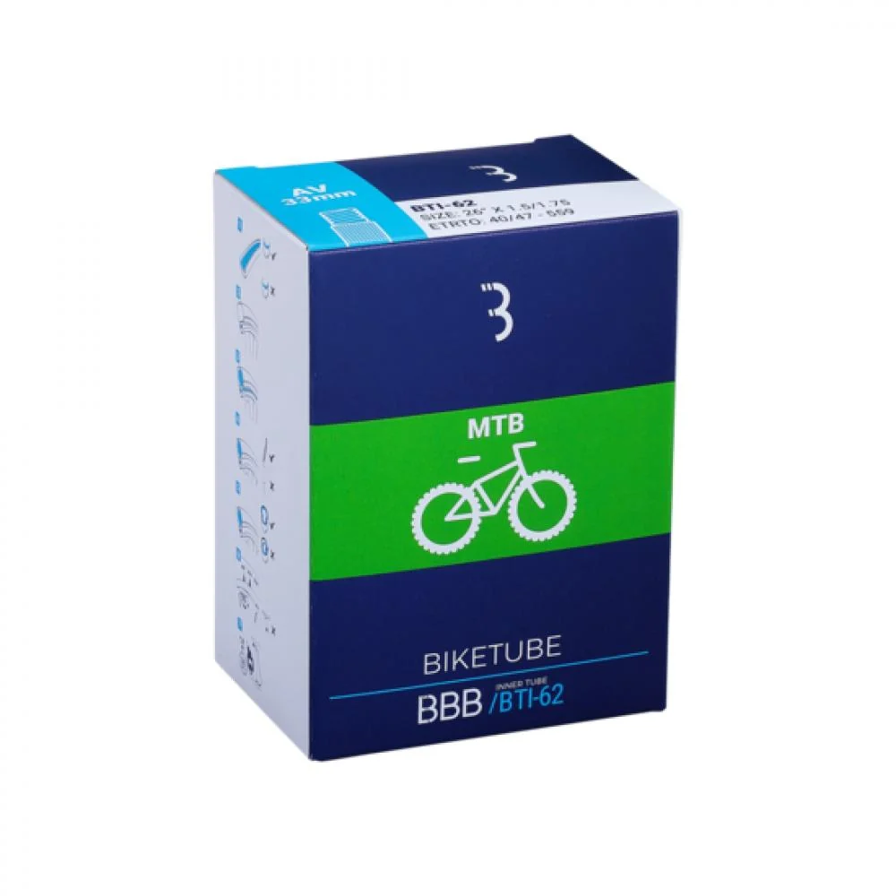 BBB Cycling BBB Cycling Schlauch BikeTube SuperLite FV 48mm 29x1.9/2.3 schwarz