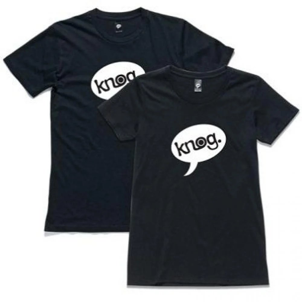 Knog T-Shirt Logo Herren neon schwarz Größe S TShirt – Hauptansicht
