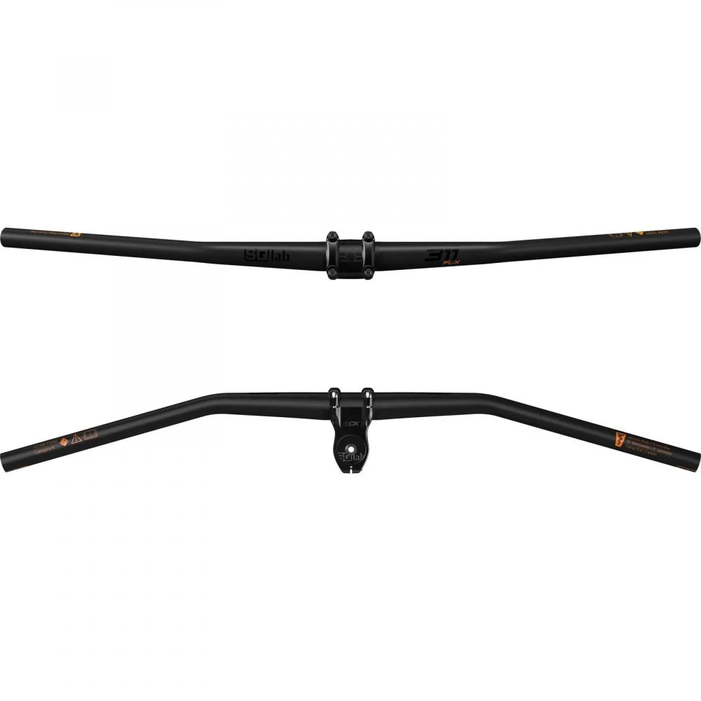 SQlab FL-X 31.8 mm SQlab Lenker 311 FL-X Carbon 16° low Ø 31 - 8 mm 740 mm Rise 15 mm schwarz