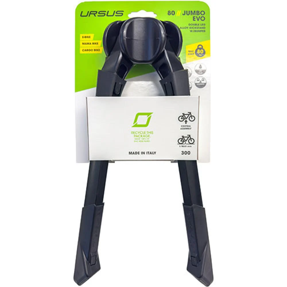 Ursus Ursus Zweibeinständer JUMBO EVO mit Tretkurbelschutz Aluminium H=275mm 26" schwarz