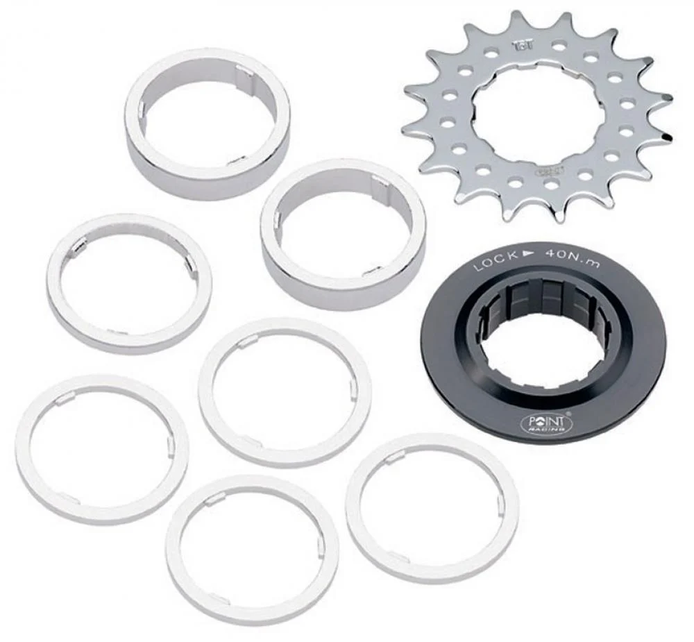 Point Single Speed Ritzel / Distanzring-Set 18 Zähne