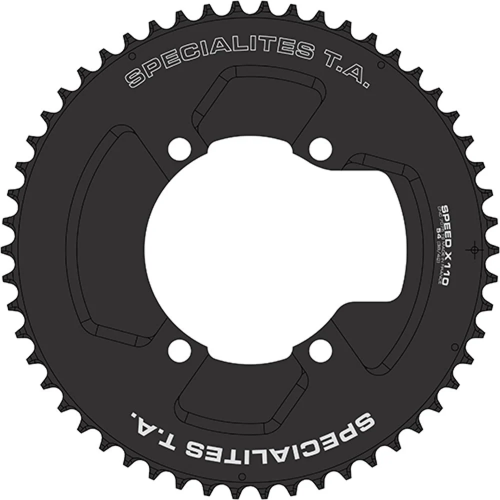 TA TA Kettenblatt Speed 2 X110 52Z schwarz außen 10/11-f