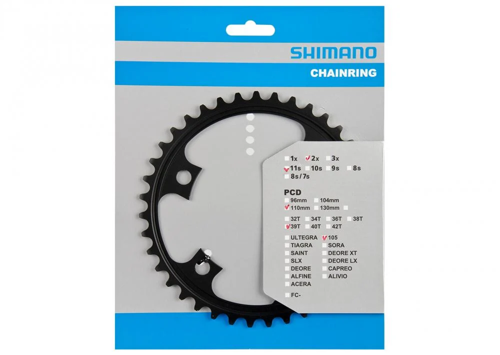 Shimano SHIMANO Kettenblatt 105 FC-5800 39 Zähne Schwarz