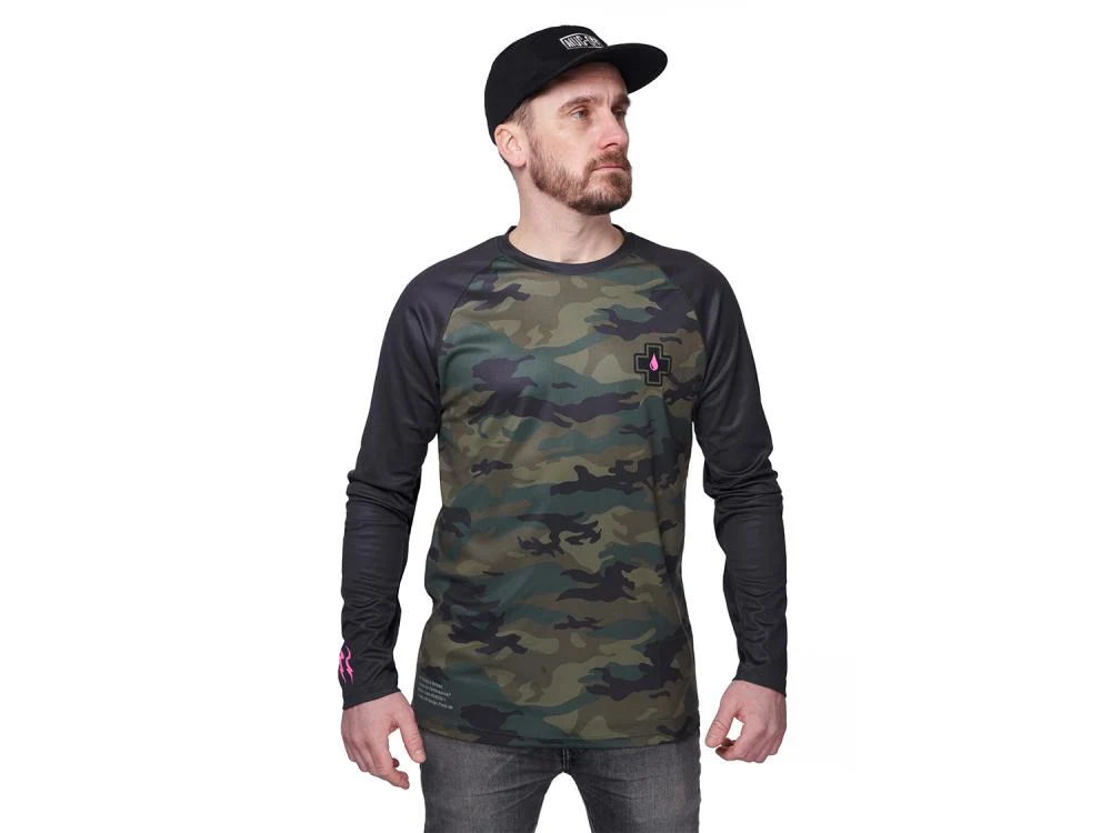 MucOff Muc Off Premium Long Sleeve Riders Jersey Camo Muc Off L