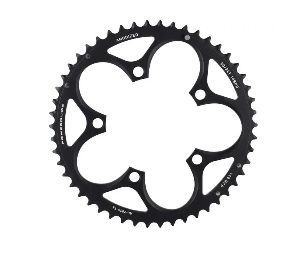 SRAM SRAM Kettenblatt Road 2x10 50T, LK:110mm, Alu., schwarz (für 50-34T) - 2x10, 110mm, 50-34, schwarz