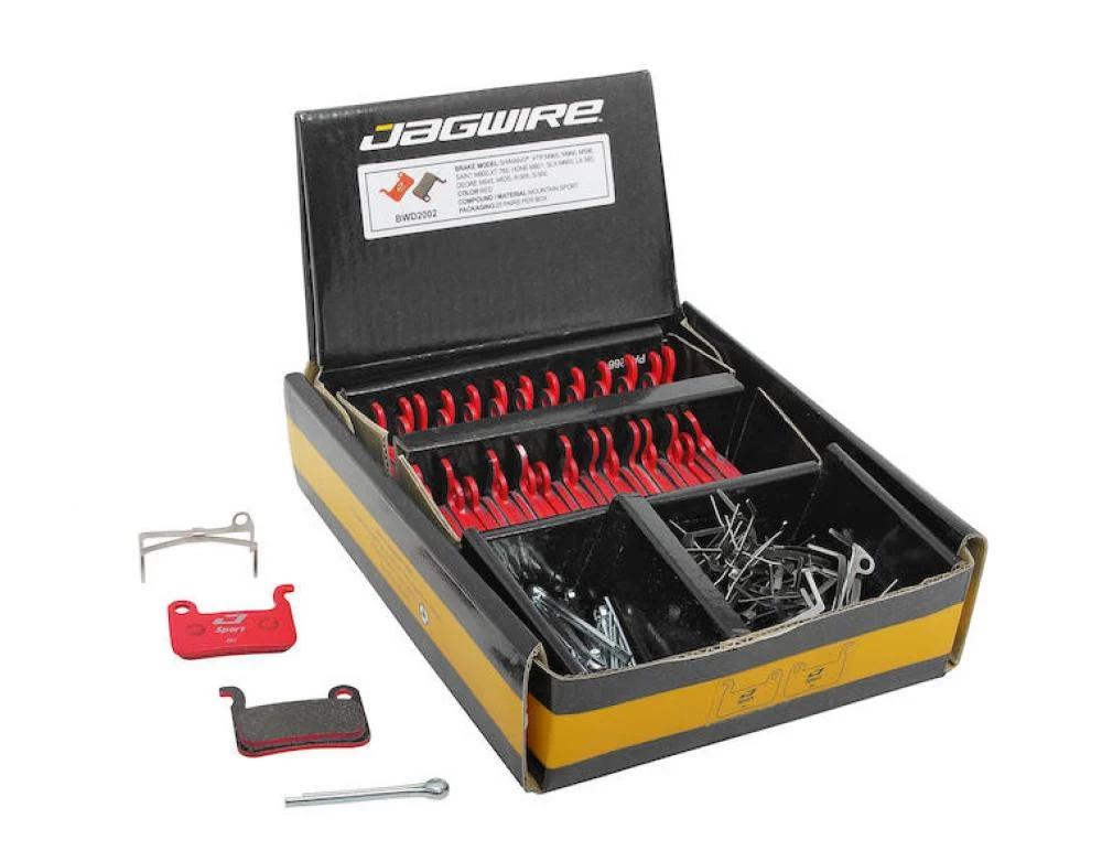 Jagwire Jagwire Bremsbeläge Disc Sport Semi-Metallic Werkstattverpackung - 25 Paar für Scheibenbremsen