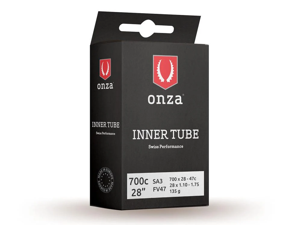 OnzaTires Onza Tires Tube SA3, 700x28-47C, 0.9mm, Presta FV47mm, black, 700C