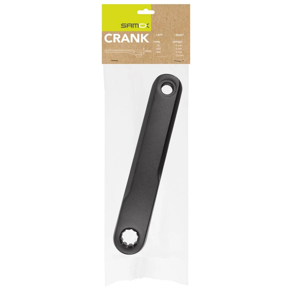 M-Wave M-Wave E-Bike Kurbel links Alu ISIS 175 mm - schwarz, 0 mm Offset, für ISIS-Tretlager