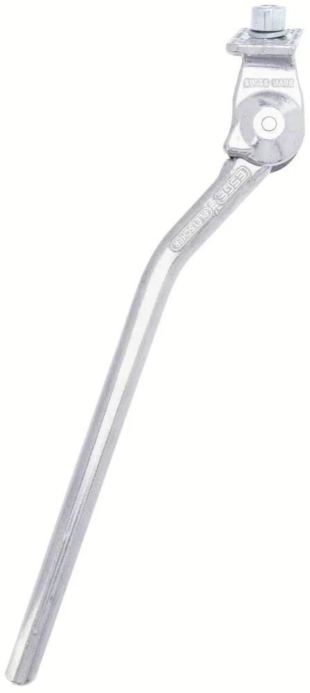 Pletscher Pletscher Seitenständer ESGE 245 mm - stabiler Aluminium-Ständer für 26 Zoll Fahrräder, Erstmontage-Ausführung mit Ständerplattenbefestigung, inklusive M10x20 Innensechskantschraube und Federring, pol