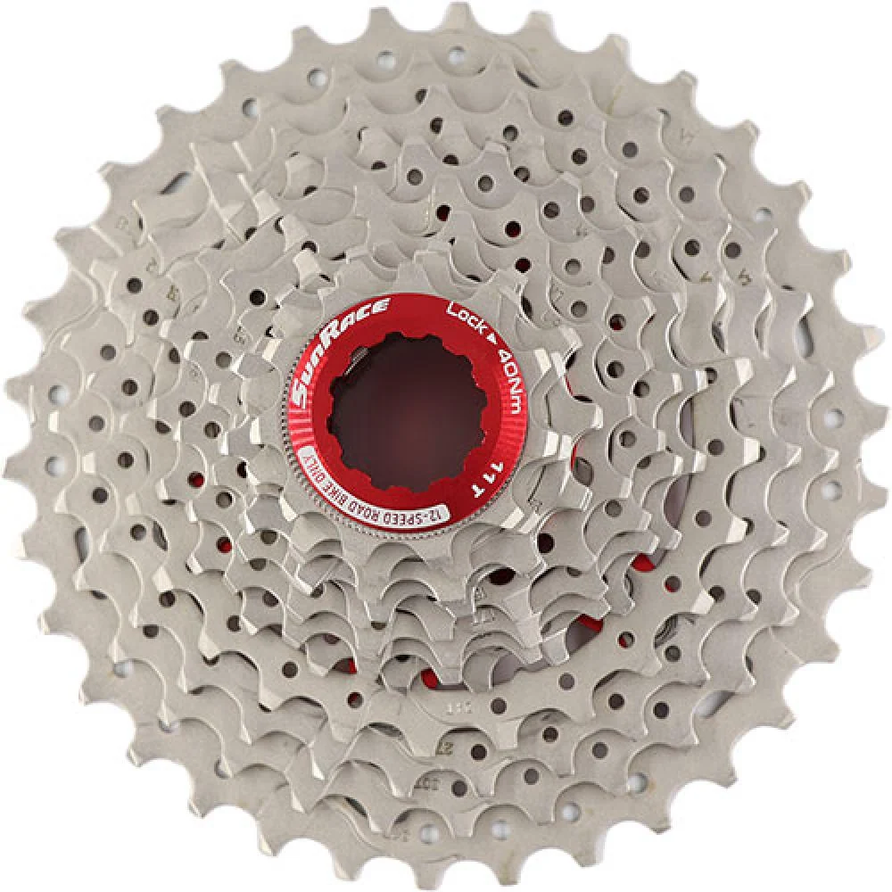 SunRace Kassette 12-fach 11-36Z Silber metallic - CSRZ800 für Road & Gravel – Hauptansicht
